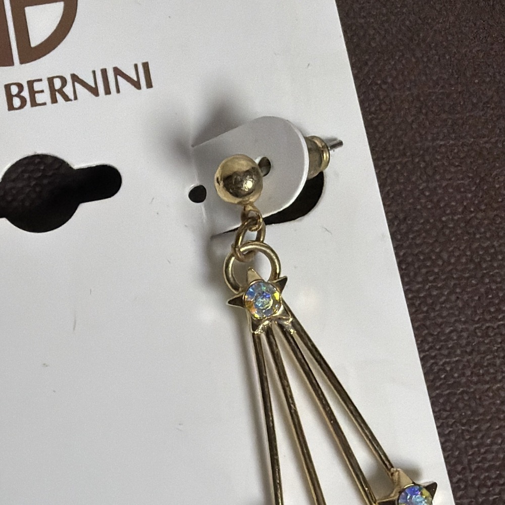 NWT Giani Bernini Sterling Silver Shooting Stars Celestial Gold Overlay Earrings - Picture 4 of 6